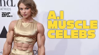 Ai Muscle Girl  Muscular Celebrities Red Carpet 2 [upl. by Saticilef]