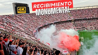 🔥 INCREÍBLE Recibimiento de River Plate ante Barracas  Monumental  2024 [upl. by Anelah]