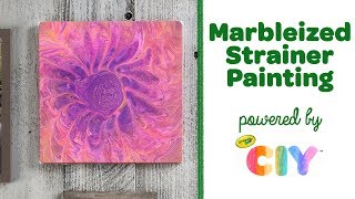 DIY Marbleized Sink Strainer Painting  Crayola CIY Create It Yourself [upl. by Mencher]