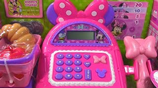 MINNIE MOUSE Bowtique Cash Register Toy Review [upl. by Reizarf]