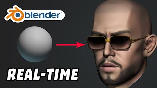 TOP G sculpt in Blender  Realtime process  Andrew Tate [upl. by Olenka]