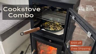 ✨🔥 Tiny Wood Stove Cookstove Combo 🔥✨ [upl. by Gnal879]