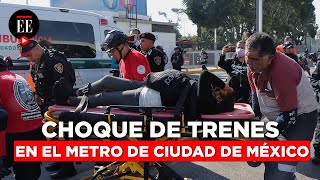 Un choque de trenes en México D F dejó al menos un muerto y más de 50 heridos  El Espectador [upl. by Leroi405]