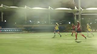 Chloe Swales scores for AC Malew v Onchan Yellows 52 Floodlit Cup Div 1 8 December 2024 [upl. by Muncey]