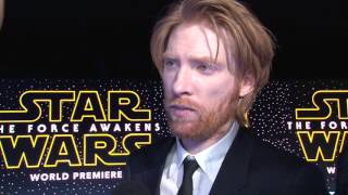 Star Wars The Force Awakens Domhnall Gleeson Exclusive Red Carpet Premiere Interview  ScreenSlam [upl. by Skipper240]