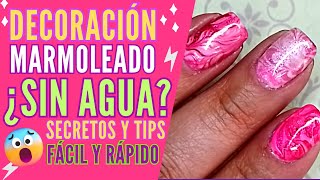 🌟Técnica de MARMOLEADO en uñas con ESMALTE TRADICIONAL 💅🏻 FÁCIL RÁPIDO Y BONITO🥰WATER MARBLE💧 [upl. by Mychael]