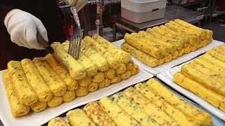 계란몽둥이 김밥 Using 3000 eggs a day Amazing Omelet Egg Roll Kimbap  Korean street food [upl. by Asnarepse]