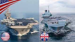 US amp UK Dual Supercarrier Deployment in NATO Exercise in the North Sea [upl. by Kryska]