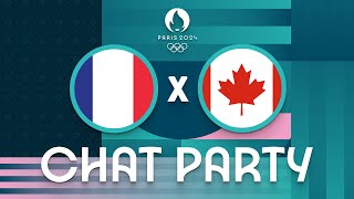 France v Canada  Mens Olympic Basketball Tournament Paris 2024  Chat Party ⚡🏀 [upl. by Akimet]