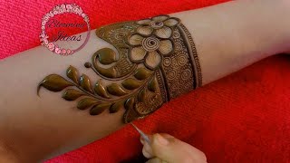 Back hand bridal mehndi design  Gorgeous mehndi design  Full hand mehndi design [upl. by Rehpotirhc]