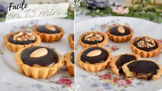 Tartelette en 15 min  Caramel Nestlé Chocolat pour l’Aid 2021🍫Recette rapide et facile [upl. by Tadeas]