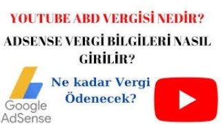 youtube vergisi nasıl ödenir youtube vergi istisnası abd vergi formu doldurma abd vergi formu [upl. by Powder]