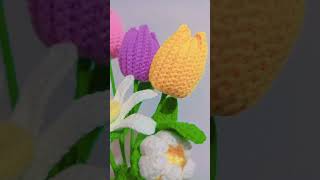 Flores tejidas a crochet crochet knitting tejidos knightflower [upl. by Bonucci913]