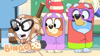 Chaotic Cousin Moments 😆 🧡  Bluey Bingo Muffin and Socks 💜  Bingo  Official Channel [upl. by Dowlen]