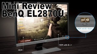 Mini Review BenQ EL2870U 4k HDR Monitor Werbung [upl. by Adneram387]