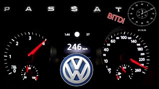 VW Passat 20 BiTDi  Beschleunigung Durchzug und Fahrleistungen [upl. by Ashling]