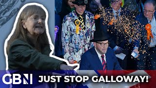 BREAKING George Galloways winning speech INTERRUPTED by Just Stop Oil protester [upl. by Jemie]