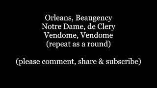 FRENCH CATHEDRALS Orleans Beaugency Notre Dame Clery Vendome Lyrics Word Crosby Byrd sing along song [upl. by Cynar]