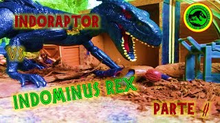 PELEA Indoraptor Vs Indominus Rex Parte 2 STOP MOTION CON JUGUETES [upl. by Ninazan]