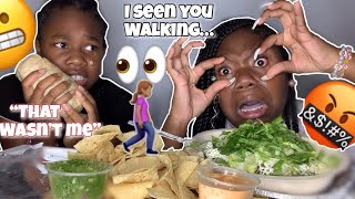 CAUGHT SISTER SKIPPING SCHOOL 😱🤦‍♀️ CHIPOTLE MUKBANG [upl. by Hazlett]