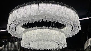 Chandelier installation LED Lightings ledlights electronic viralreels [upl. by Ponton891]