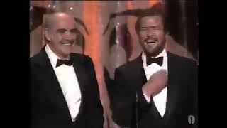 Sean Connery Michael Caine and Roger Moore at the 1989 Oscars [upl. by Akital]