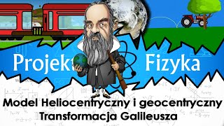 Transformacja Galileusza model geo i heliocentryczny Fizyka kurs matura №14 ⚛ Projekt Fizyka [upl. by Ardnait]