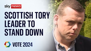 Scottish Tory leader Douglas Ross to resign after general election [upl. by Nereil]