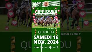 Pronostics Hippiques de Gérard Mot du samedi 16 novembre 2024 [upl. by Erreipnaej427]