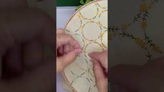 embroiderystitch french knot fly stitch stitchwork art work handmade 🧵🪡 [upl. by Rehtae530]