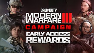 FIRST LOOK MW3 EARLY ACCESS CAMPAIGN REWARDS [upl. by Rednave]