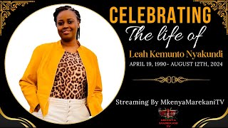 Leah Kemunto Nyakundi Memorial Service [upl. by Gurolinick61]