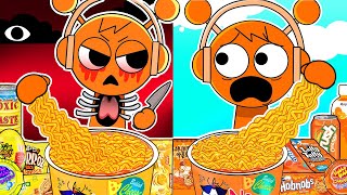 Incredibox Sprunki  OREN Normal Vs Horror Versions Convenience Store Food Mukbang Animation  ASMR [upl. by Nee54]