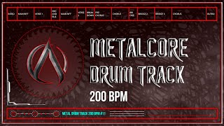 Metalcore Drum Track 200 BPM  Preset 20 HQHD [upl. by Ralf]