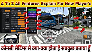 All Features Explain Bus simulator indonesia For Beginner Hindi All Settings Bus simulator indonesia [upl. by Id479]