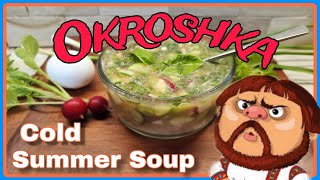 5 MINUTE COLD SUMMER OKROSHKA SOUP  Quick Recipe to Beat the Heat [upl. by Kaela]