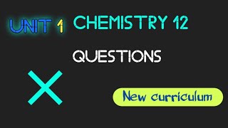 Chemistry 12 New curriculum unit 1 question  globe dock academy Ethiopia education [upl. by Adachi]