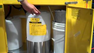 SEMA 2013 UniRam sidebyside water and solvent spray gun cleaner a demonstration [upl. by Gnem]