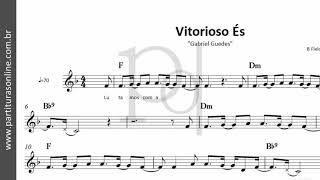 Vitorioso És ♪ Gabriel Guedes  Partitura [upl. by Yanad]