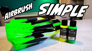 Painting An RC Car Body Shell amp Learning New Tricks  How To Airbrush Paint [upl. by Orest]