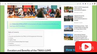 TWASLUMS Postgraduate Fellowships 2024 [upl. by Lynnet650]