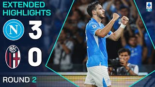 NAPOLIBOLOGNA 30  EXTENDED HIGHLIGHTS  SERIE A 202425 [upl. by Lonnard]