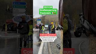 Straßensperrung in frankreich ❗️🇫🇷🚜 bauerndemo demo protest traktor blockade [upl. by Padget]