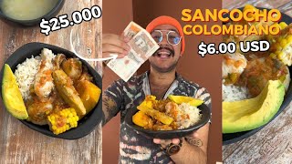 RECETA de SANCOCHO Colombiano con 25000 🇨🇴 600 USD de presupuesto [upl. by Anjela]