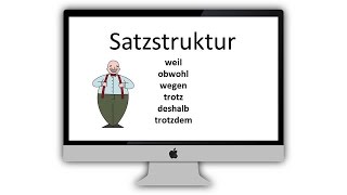 ᐅ Deutsch Satzbau und Konnektoren Weil obwohl wegen trotz deshalb trotzdem Deutsch B1B2 [upl. by Vasileior]