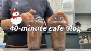 더벤티 멍 때리면서 보기 좋은 영상 보고가세요💜 40분 음료 모아보기  cafe vlog [upl. by Merell879]