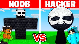 NOOB vs HACKER I Cheated In a SPRUNKI BLACK Build Challenge [upl. by Neleb]