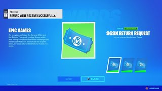 HOW TO GET MORE FREE REFUNDS TICKET IN FORTNITE CHAPTER 3 SEASON 1 FULL REFUND TOKEN TUTORIAL [upl. by Lesab]