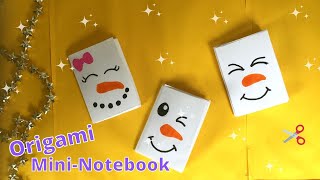 ★ KERST KNUTSELEN Sneeuwman NOTITIEBOEKJE vouwen met papier MAKKELIJK ★ Easy Paper Crafts [upl. by Ettevets]