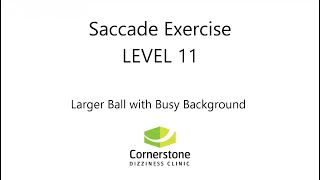 Vestibular amp Concussion Exercise  Saccade Level 11 [upl. by Lazos]